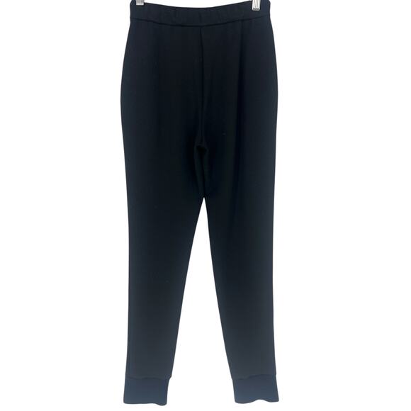 Theory Black Slouchy Double-Knit Jogger Pants - Picture 12 of 14